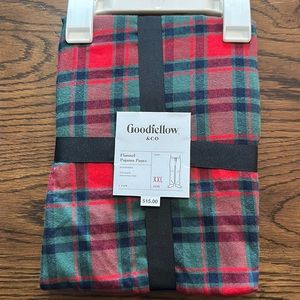 Goodfellow & Co flannel pajama pants red and blue plaid. Size xxl